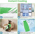 2 Pack Dog Shirts, Breathable Dog Clothes, Summer Sun Protection Pet Sleeveless Vest, Stretchy Tank Top T-Shirts for Large Medium Dogs, Green White+Blue White (XL)