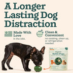 WOOF Pupsicle Refill Pops - Low-Mess Dog Snacks - with Peanut Butter and Beef - Dog Treats - Long Lasting - Large Pops - 7 Count