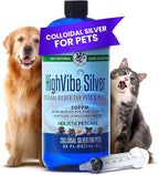Colloidal Silver for Dogs & Cat Wound Care, Immune Support & Skin Solution - All Pet Health Care for Itch, Sores, Wounds, Hotspots & More with Syringe (32 oz)