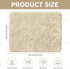 4 Pack Self Warming Cat Bed Pad Self Heating Cat Dog Mat with Fluffy Faux Fur Plush Cat Calming Bed Thermal Cat Mat Washable Pet Pad Anti Slip Bottom for Outdoor Indoor Pets (Camel,16" X 20")