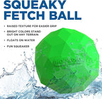 Hound2O Dog Toys | Squeaky Fetch Ball for Dogs | Green Floating Outdoor Toy - Easy to Clean and Made from Non Toxic Materials