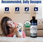 Life Line Pet Nutrition Wild Alaskan Fish Oil for Dogs and Cats 32oz – Omega 3 Fish Oil Supplement for Skin & Coat – Supports Brain, Eye & Heart Health in Dogs & Cats