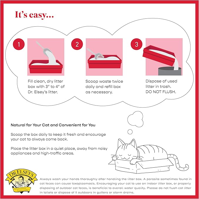 Dr. Elsey's Premium Clumping Cat Litter - Cat Attract - 99% Dust-Free, Low Tracking, Hard Clumping, Superior Odor Control, Natural Herbal Attractant, Unscented & Natural Ingredients, 40 lb