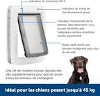 PetSafe SmartDoor App-Controlled Pet Door (Large), Made for Multiple Pets, Selective Entry and Exit, Control Through Your Phone, Smart Dog Door, Wi-Fi Enabled (White - Large)