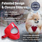 DOGGIE DESIGN American River Ultra Choke-Free Mesh Dog Harness Red (XX-Small)