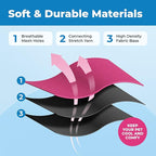 Voyager Escape-Proof Step-in Lock Cat Harness & 5ft Neoprene-Handle Leash Set All-Weather Mesh with Reflective Stitching for Small to Large Cats by Best Pet Supplies, Black Trim-Fuchsia (327), XS