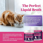 Cat Multivitamin with Grass-Fed Beef Bone Broth – Daily Supplement for Immune, Joint, Skin, Coat & Gut Health – Omega 3s, Lysine, Beta Glucan, Vitamins A-E, C, D – 180 Day Supply – No Fillers