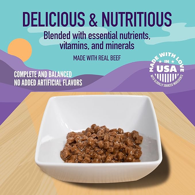 A Strong Heart Wet Dog Food, New York Strip Flavor in Gravy - 5.5 oz Cans (Pack of 24), Made in The USA with Real Beef