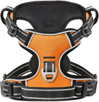 HEELE Dog Harness, No Pull Adjustable Padded Reflective Harness for Small Medium Large Dogs with Handle for Walking Training, Orange, M