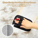 1PCS Newly Pet Hair Removal Gloves,Reusable Electrostatic Cat Dog Pet Hair Removal Gloves,Hair Remover for Couch,Furniture,Carpet,(1 Pack Glove,1Red Lint Scraper) Cat and Dog Glove.