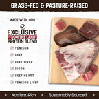 Earth Animal Wisdom Air Dried Dog Food | From The Land Recipe Premium Natural Dog Food | Venison, Beef, Bison | All Breeds & Ages | Made in The USA | 2 Pound Bag