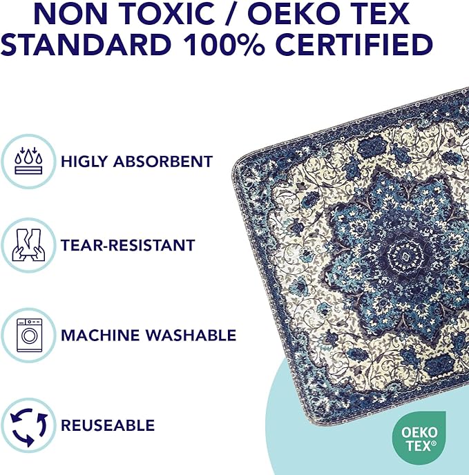 PUPIBOO Washable Pee Pads for Dogs and Cats - Super Absorbent Reusable Puppy Training Pads - 100% Waterproof, Leak-Proof & Non-Slip Whelping Pads for Pet Housebreaking