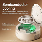 PETLIBRO Automatic Cat Feeder Wet Food with Stainless Steel Bowl, Refrigerated Auto Cat Feeder with Semiconductor Cooling, 3 Fresh Meals for 3 Days, App-Controlled Pet Food Dispenser, Easy to Clean