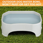 Neater Pet Brands Extra Large Water Bowl for Dogs, Outdoor Dog Water Bowl (2.25 Gallon Extra-Large Capacity), Big Trough Style Food Dish for Indoors or Outside, No Spill Large Dog Bowls, Vanilla Bean