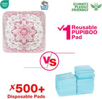 PUPIBOO Washable Pee Pads for Dogs and Cats - XXL (1 Pack) 6 FT X 6 FT Super Absorbent Reusable Puppy Training Pads - 100% Waterproof, Leak-Proof & Non-Slip Whelping Pads for Pet Housebreaking