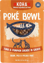KOHA Poké Bowl Tuna & Pumpkin Entree in Gravy for Cats, 12-Pack of 3oz Pouches