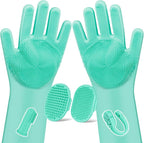6PCS Pet Grooming Kit for Dogs,Cats and Horses | Dog Washing Gloves | Dog Bath Brush | Dog Bath Gloves | Dog Shampoo Brush | Pet Grooming Gloves | Dog Bath Supplies (Green)