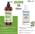 Deley Naturals Dog Fish Oil Icelandic 2X Omega - Dog Itching Skin Relief with Omega 3 6 9 for Allergies, Coat & Heart - Omega 3 Fish Oil for Dogs Skin Irritation - 16oz Omega Oil for Dogs Made in USA