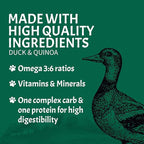 Canine Caviar - Open Sky: Duck & Teff Alkaline Dry Dog Food, Limited Ingredients, Gluten-Free, Based on Science & Research, Veterinary Alternative Diet (4.4 Pound Bag)