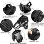 JSXD Dog Harness,No-Pull Service Dog Harness with Handle Adjustable Outdoor Pet Dog Vest 3M Reflective Nylon Material Vest for Breeds,Easy Control for Small Medium Large Dogs