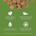 Go! Solutions Sensitivities Limited Ingredients, Grain-Free Dry Dog Food, Turkey Recipe for Sensitive Stomach, 3.5 lb Bag