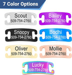 GoTags Slide-On Pet ID Tags, Personalized Dog and Cat Collar Tags, Silent, No Noise Tags Made of Stainless Steel, Custom Engraved