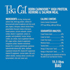 Tiki Cat Born Carnivore High Protein Dry Cat Food, Herring & Salmon Meal, 11.1 lbs. Bag