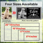 Pet Headstones for Dogs & Cats - Personalized Black Granite Dog Memorial Plaques for Outdoor Engraved Cat Grave Markers, Funerary Tombstone with Photo, Memorial Stones for Memory Garden (Animal)