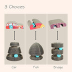 Magic Organ Multiform Scratching Board with Catnip, Foldable Magnetic Assembly Cat Scratch Pad for Outdoor Entertainment, Portable Accordion Cat Scratcher Cardboard with Bell Ball Toy for Indoor Cats