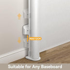 138 Inch Reinforced Retractable Baby Gates Extra Wide, Uamector Mesh Baby Gate or Dog Gate,Toddler Pet Retractable Gate Adjustable Length for Large Openings Stairs Doorways Hallway Indoor Outdoor