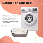 Best Friends by Sheri Mini Pet Throne High Bolster Orthopedic Relief Cat and Dog Bed Gray Mini