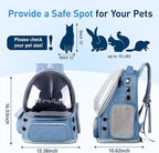 Cat Backpack Carrier with Bubble Window, Breathable & Foldable Pet Travel Carrier for Small Dogs and Cats, Airline-Approved for Hiking & Outdoor Use
