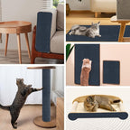 ORIA Cat Scratching Mat, Cat Scratch Furniture Protector, Trimmable Self-Adhesive Climbing Cat Scratcher Mat, Replacement Carpet Pad for Cat Tree Post Shelves Wall, 2 Meters, Grey