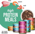 Tiki Cat Seafood Selects, Ultimate Variety Pack, 36 High Protein Servings with Real Flaked Fish, Wet Cat Food Mega Pack, 2.8 and 3 oz. Cans (Pack of 36)