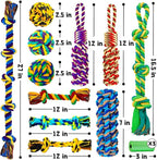 SHARLOVY XL Dog Chew Toys for Aggressive Chewers Large Breed, 14 Pack Tough Indestructible Dog Toys for Aggressive Chewers, Durable Puppy Chew Toys for Teething, Heavy Duty Cotton Rope Toys