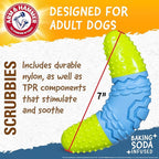 Arm & Hammer for Pets Scrubbies Boomerang Chew Toy for Adult Dogs Infused with Baking Soda - Durable Teething Toy with Unique Shape for Fetch & Chew - Interactive Dental Chew Toy for Dogs