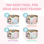 Weruva B.F.F. Kitten The Kitten Me Softly Variety Pack, 2.8oz Can, Pack of 12