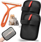 2PCS Newly Pet Hair Removal Gloves,Reusable Electrostatic Cat Dog Pet Hair Removal Gloves,Hair Remover for Couch,Furniture,Carpet,(1 Pack Glove,1Red Lint Scraper) Cat and Dog Glove.