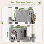 Globlazer Giant Cat Tree, 83 inch Cat Tree for Indoor Cats Large Adult, XXL Cat Tower with 9 Scratching Posts for 20lb+ Heavy Duty Large Adult Cats, F83, Light Grey