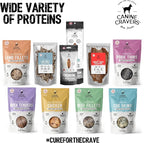 Canine Cravers Single Ingredient Dog Treats – Healthy and Nutritious Human Grade Air Dried Hypoallergenic Pet Food - Grain Free, Gluten Free and No Soy – 100% All Natural Variety New 3 Pack