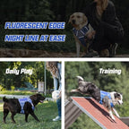 AUROTH Tactical Dog Harness for Large Dogs No Pull Adjustable Pet Harness Reflective K17 Working Training Easy Control Pet Vest Military Service Dog Harnesses
