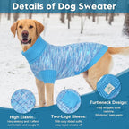 Pet Clothing,Turtleneck Dog Sweater,Sweaters for Dogs Boys and Girls,Pullover Dog Sweaters,Pet Knitted Clothes,Fit for Different Kinds Dogs,for Spring,Autumn and Winter(Blue L)