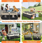 2-in-1 Pop Up Cat Playpen, Detachable into 2 Separate Pens with Additional Doors, Assembly-Free Portable Dog Crates Pet Pen Tent Kennel Kitten Puppy Enclosure Cage Indoor Outdoor Foldable Condo(S)