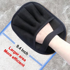 2Pcs Pet Hair Removal Glove for Cats & Dogs, with 2Pcs Toothbrush, Upgraded Five-Finger Electrostatic Pet Hair Gloves, Washable Reusable Pet Hair Remover Tool for Clothing, Couch, Carpet, Car Seat