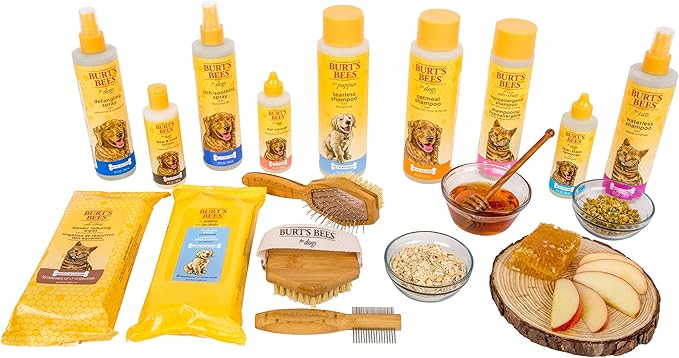 Burt's Bees for Pets Cat Dander Remover Wipes with Colloidal Oat Flour - Pet Dander Remover Cat Wipes for Allergy Relief, Dry Skin Relief for Cats and Kittens, 50 Count