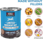 KOHA Limited Ingredient Diet Lamb Entrée for Dogs - Grain Free Wet Dog Food with No Fillers - Canned Dog Food Sensitive Stomach - 13 oz Pack of 12
