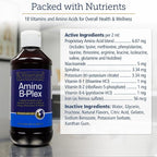 Rx Vitamins Amino B-Plex Cat & Dog Supplement - Vitamin B Complex Liquid Plus Amino Acids for Dogs & Cats - Appetite Booster and Cat & Dog Weight Gainer - Supplements & Vitamins - 8 oz