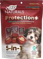 ARK NATURALS Protection Plus Brushless Toothpaste for Mini Breeds, 4 oz Bag, Dog Dental Chew with Toothpaste Center, Prevents Plaque & Tartar, Freshens Breath