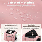 Pecute Stylish Cat Carrier Up to 13lbs, Soft Sided Small Dog Travel Carriers, Collapsible Pet Carrier for Small Cats and Dogs with Locking Safety Zippers, Puppy Carrier Airline Approved -Pink