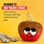 Bite Force -Durable & Strong Dog Toy Candy Apple Buddy with Squeaker, Kevlar-Reinforced for Aggressive Chewers for Small Medium Large Dogs - red.